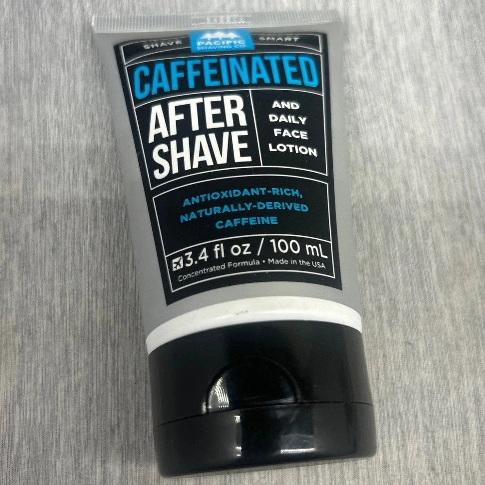 Pacific Shaving Co Caffeinated After Shave and Daily Face Lotion 3.4oz Vegan USA
